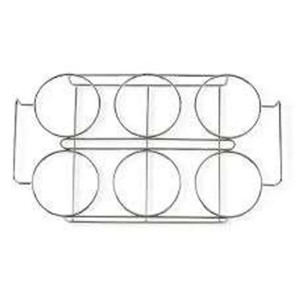 Pampered Chef Freezer Rack 100153 Silver‎ Metal Wire Organizer 6 Slots NEW